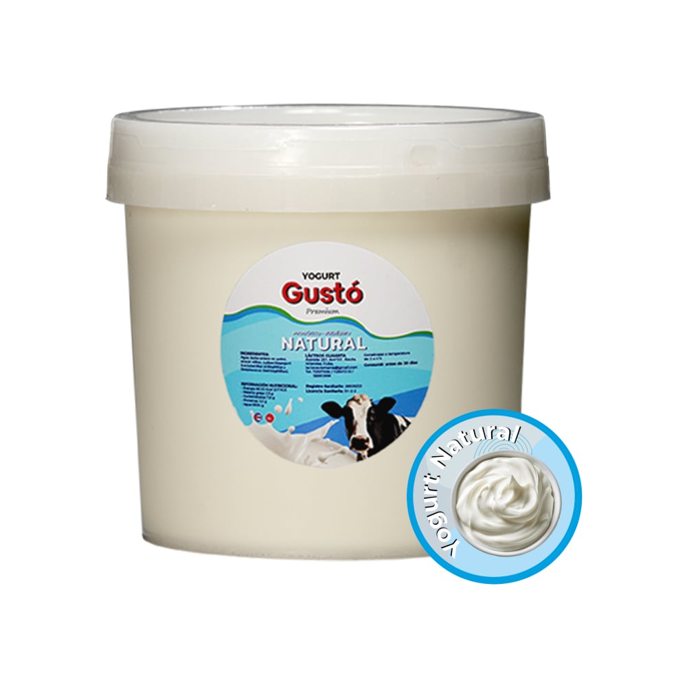 Yogurt Probiótico Natural Gustó Premium (4 L) - Imagen 1