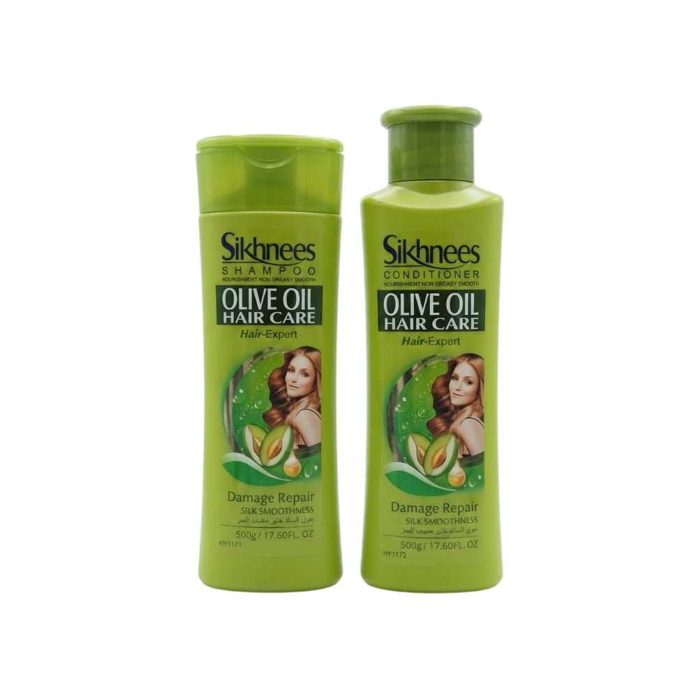 Juego de champú y acondicionador con aceite de oliva Sikhnees - Imagen 1