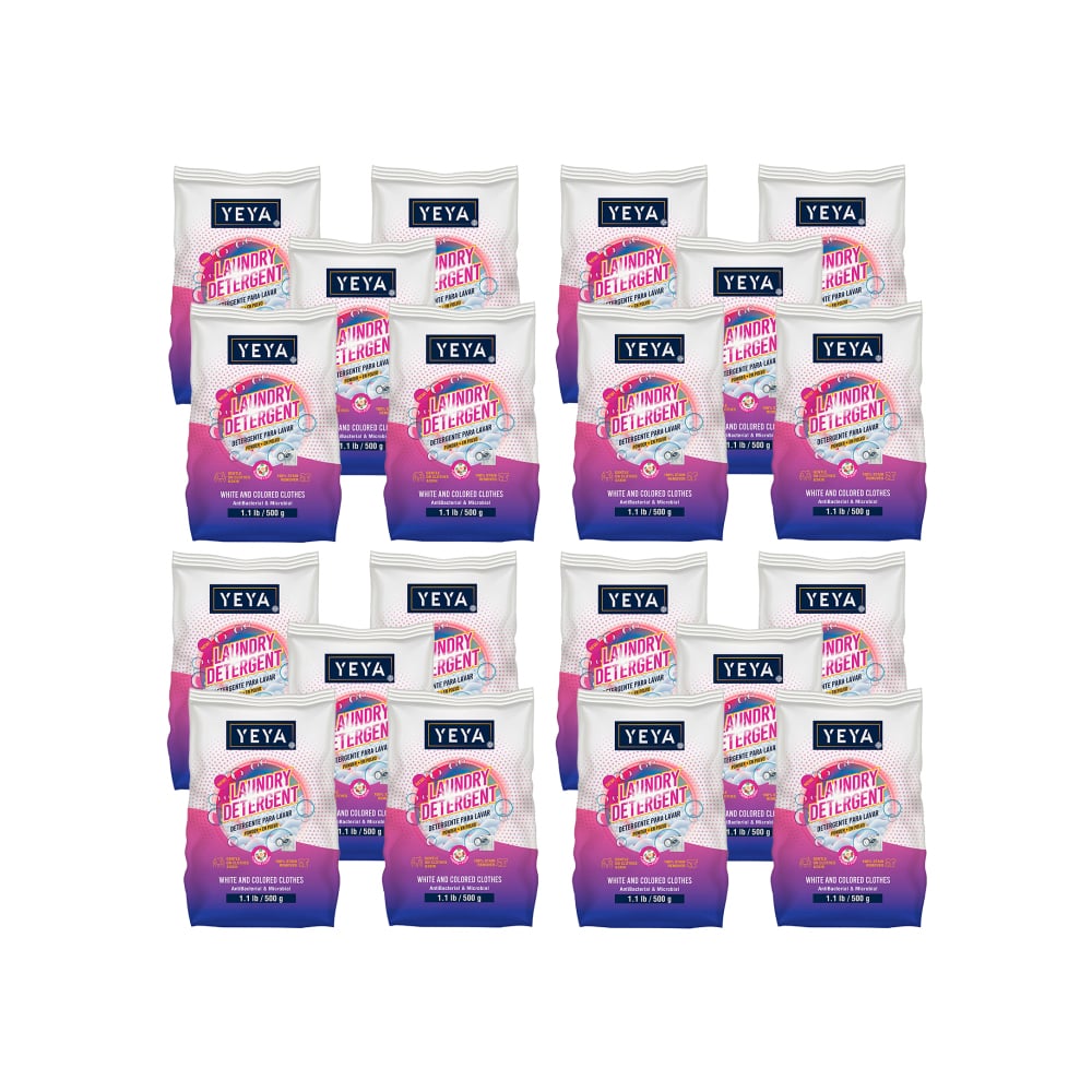 Detergente en polvo con aroma a flores YEYA (20 x 500 g / 1.1 lb) - Imagen 1