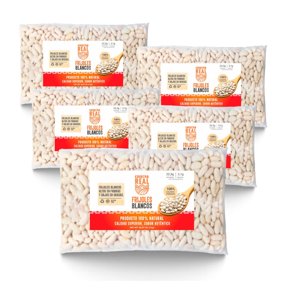 Frijoles blancos Cosecha Real (5 x 1 kg / 2.2 lb) - Imagen 1