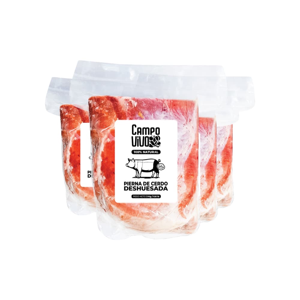 Pierna de cerdo deshuesada Campo Vivo (4 x 3 kg / 6.6 lb) - Imagen 1