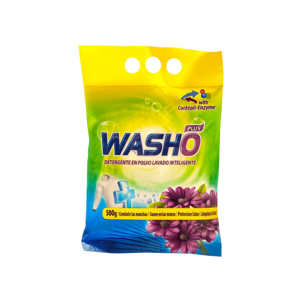 Detergente en polvo lavado inteligente Washo plus (500 g / 1.10 lb) - Imagen 1