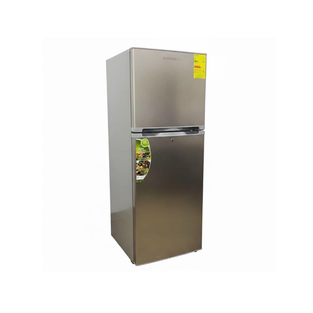 Refrigerador 9 pies cúbicos gris con puertas acero inoxidable Milexus ML-RF-9.1CUFT-INOX - Imagen 1