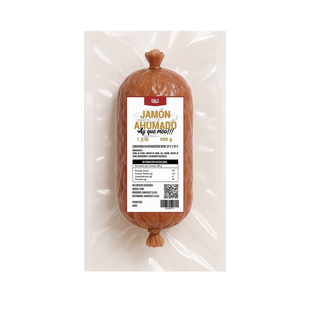 Jamón ahumado Ay que rico (680 g / 1.5 lb) - Imagen 1