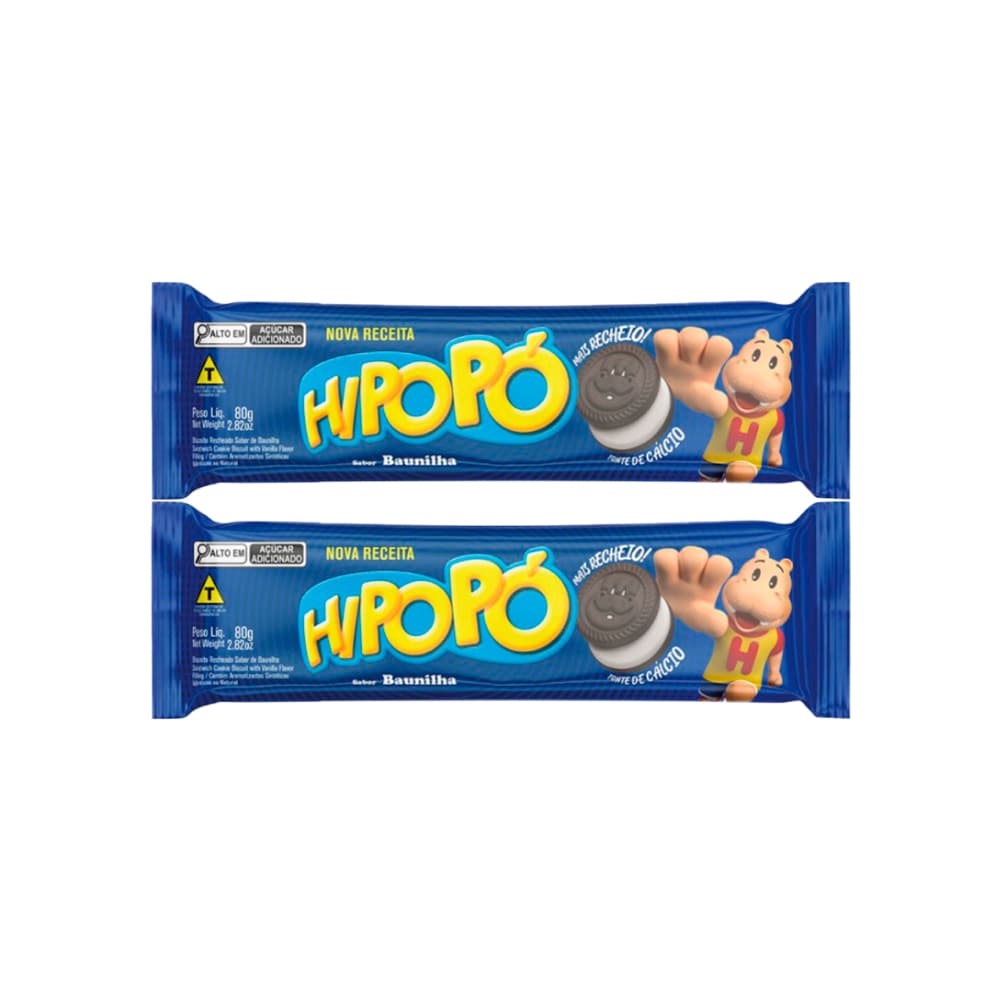 Galletas con relleno sabor vainilla Hipopó (2 x 80 g / 2.82 oz) - Imagen 1