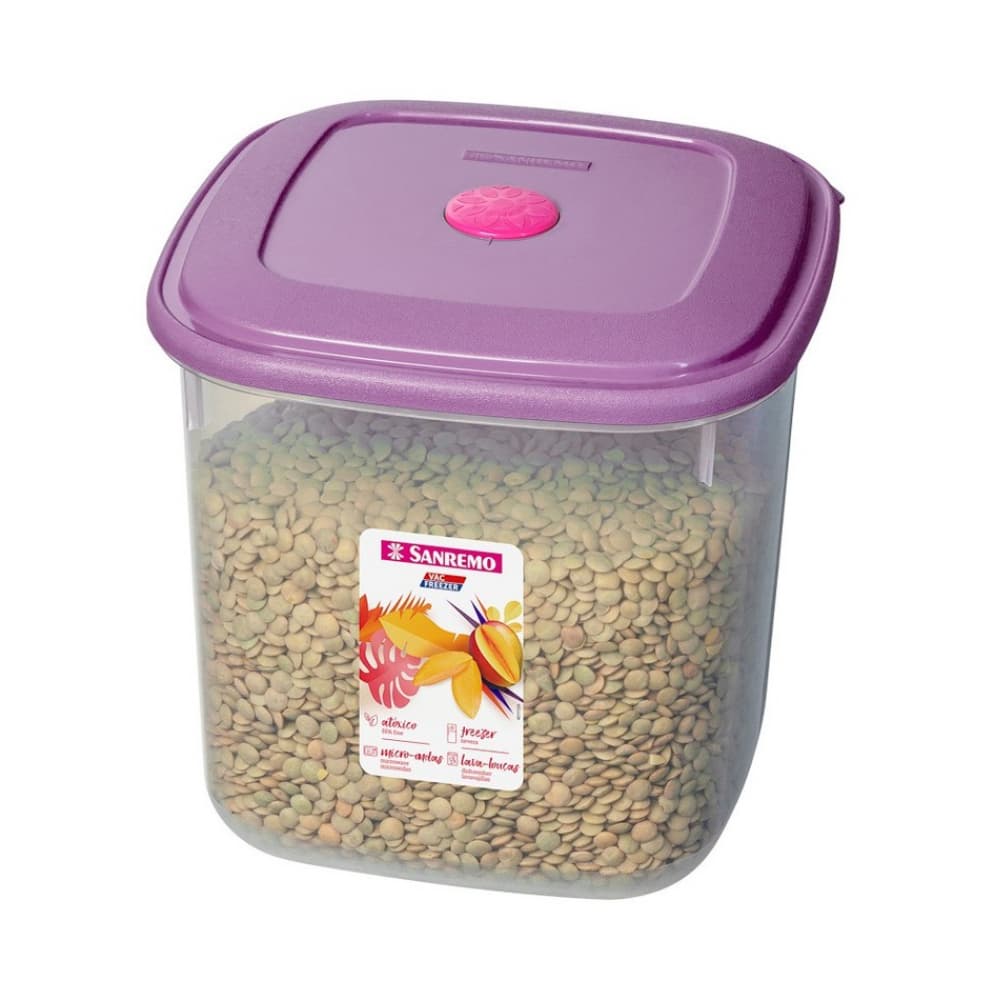 Contenedor plástico cuadrado alto de alimentos Sanremo 3.2 L - Imagen 1