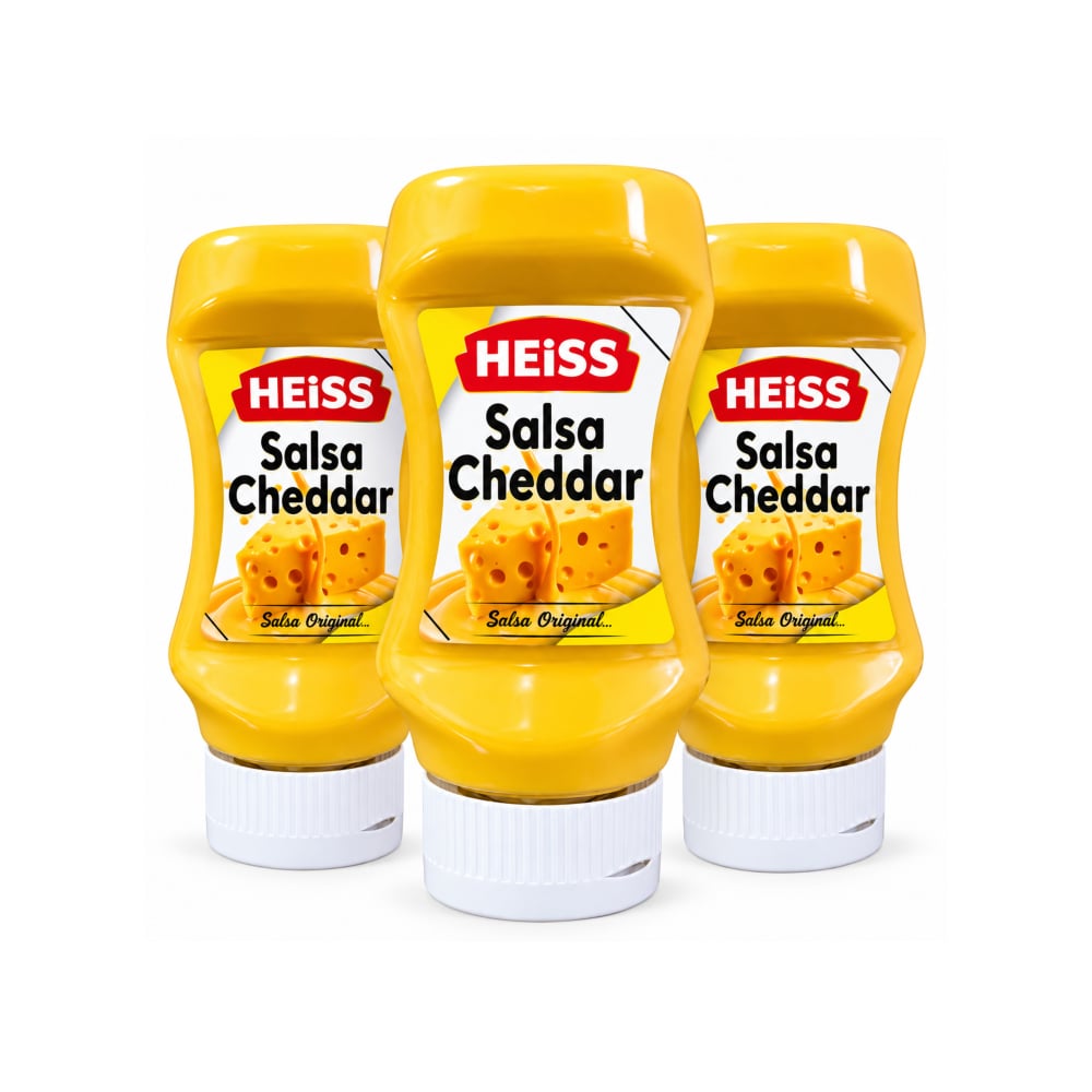 Salsa de queso cheddar HEISS (3 x 260 g / 9 oz) - Imagen 1