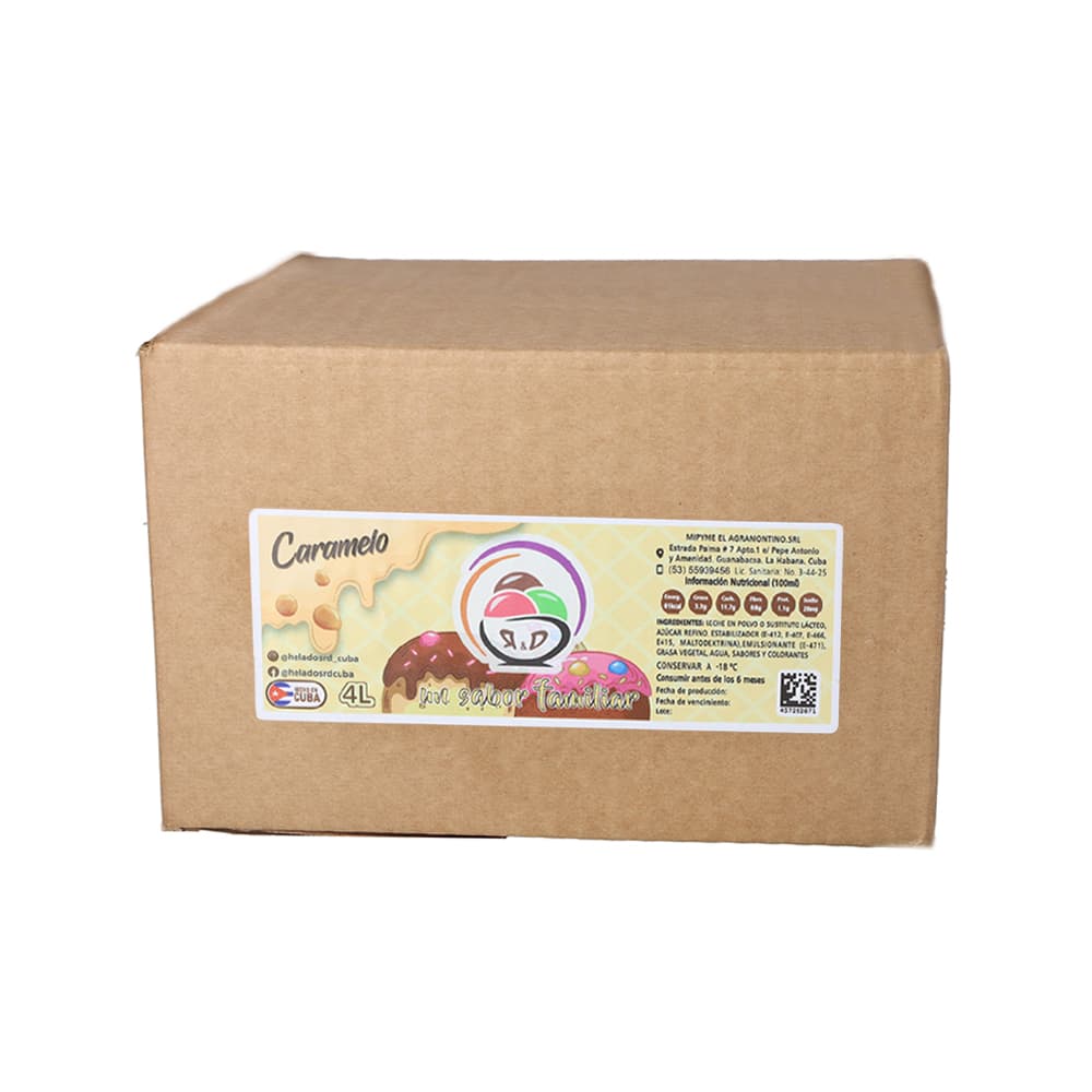 Helado sabor caramelo R&D (4 L) - Imagen 1