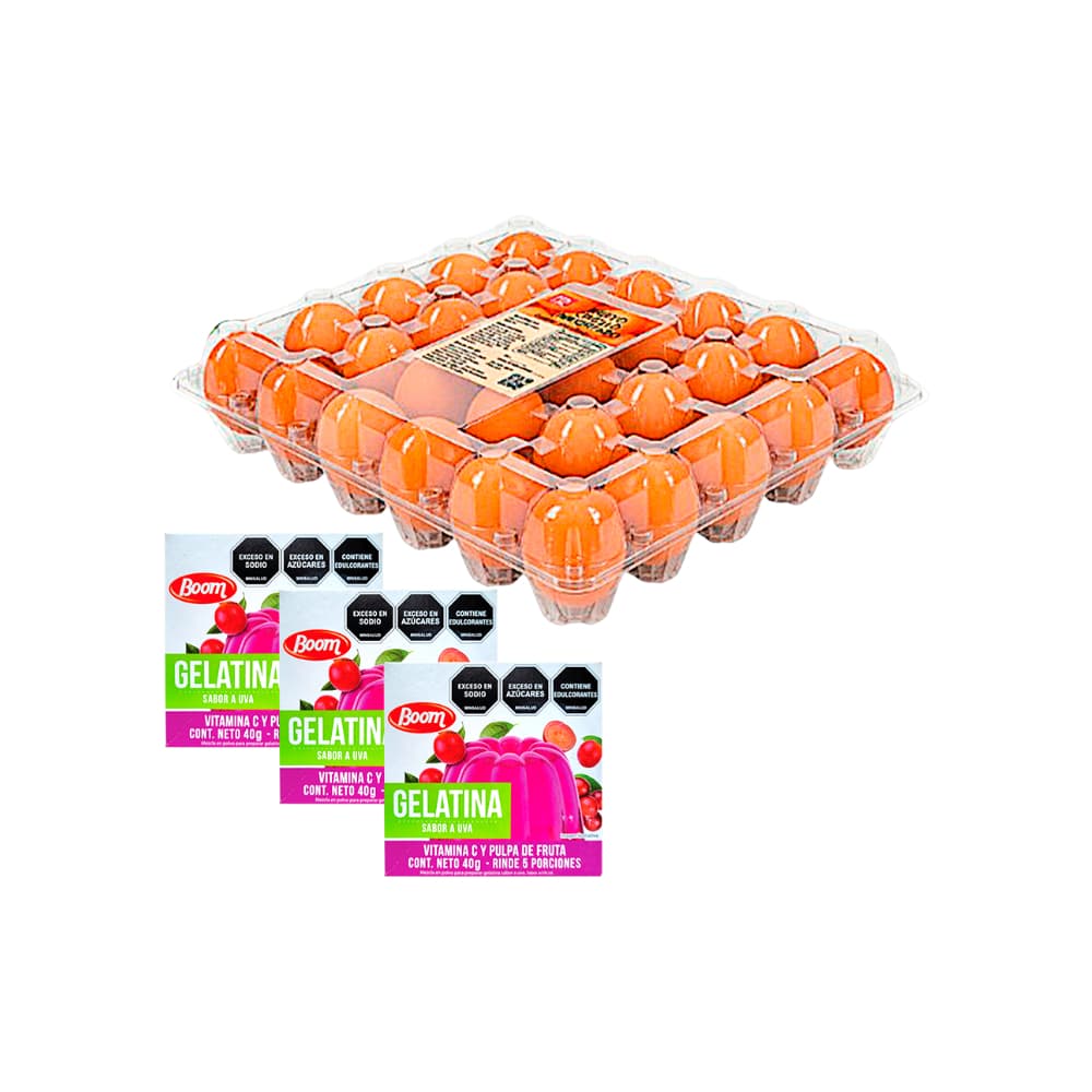 Huevo criollo + gelatina sabor uva - Imagen 1