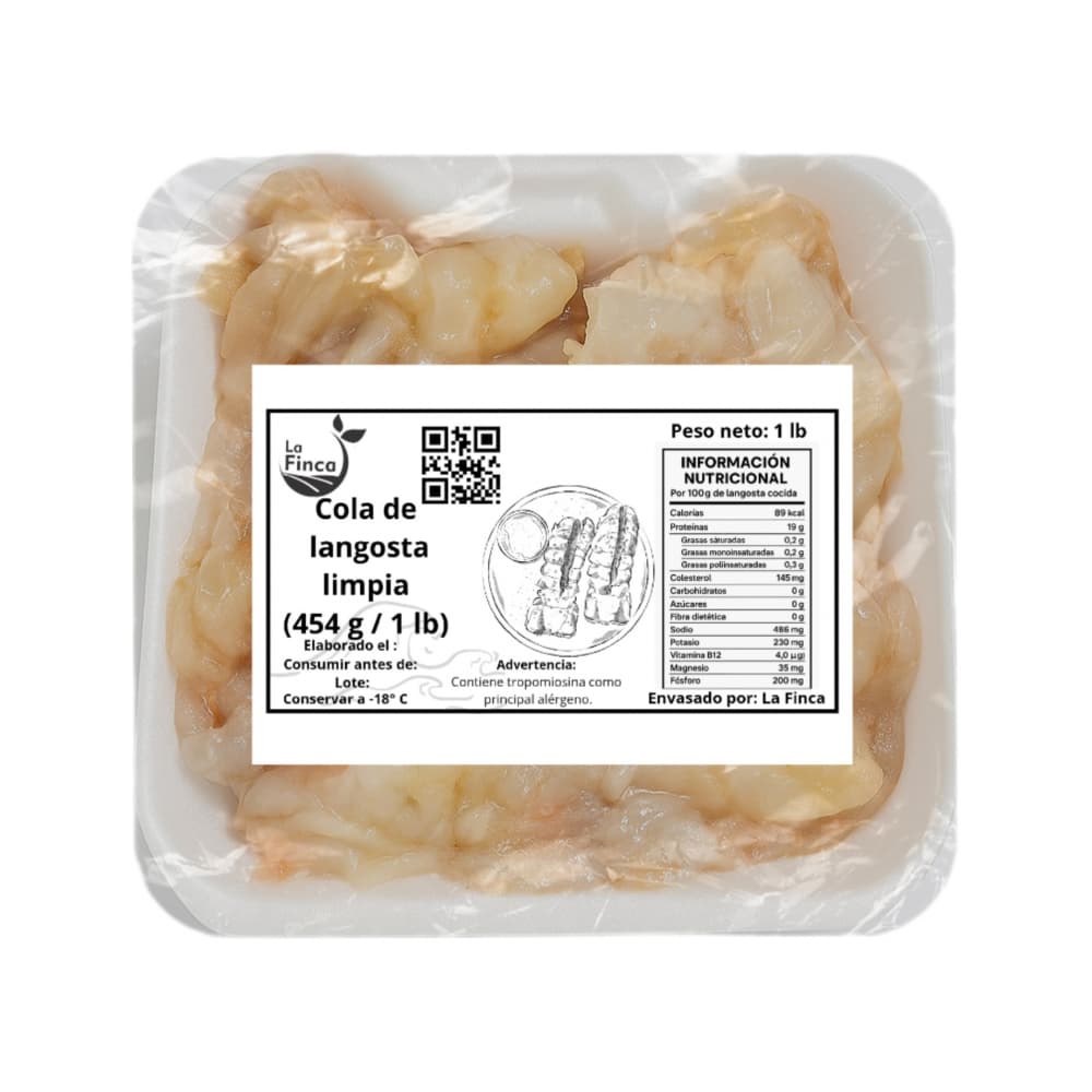 Cola de langosta limpia (454 g / 1 lb) - Imagen 1