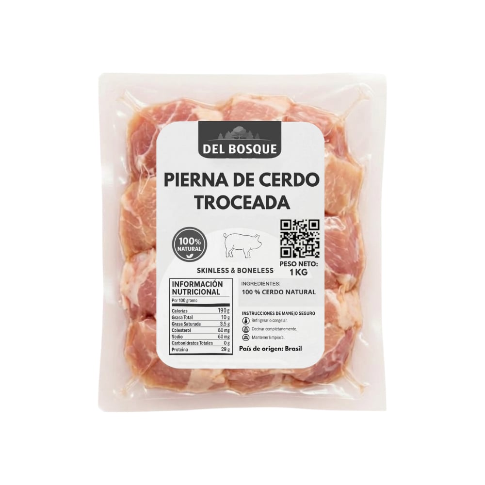 Pierna de cerdo troceada Del Bosque (1 kg / 2.2 lb) - Imagen 1