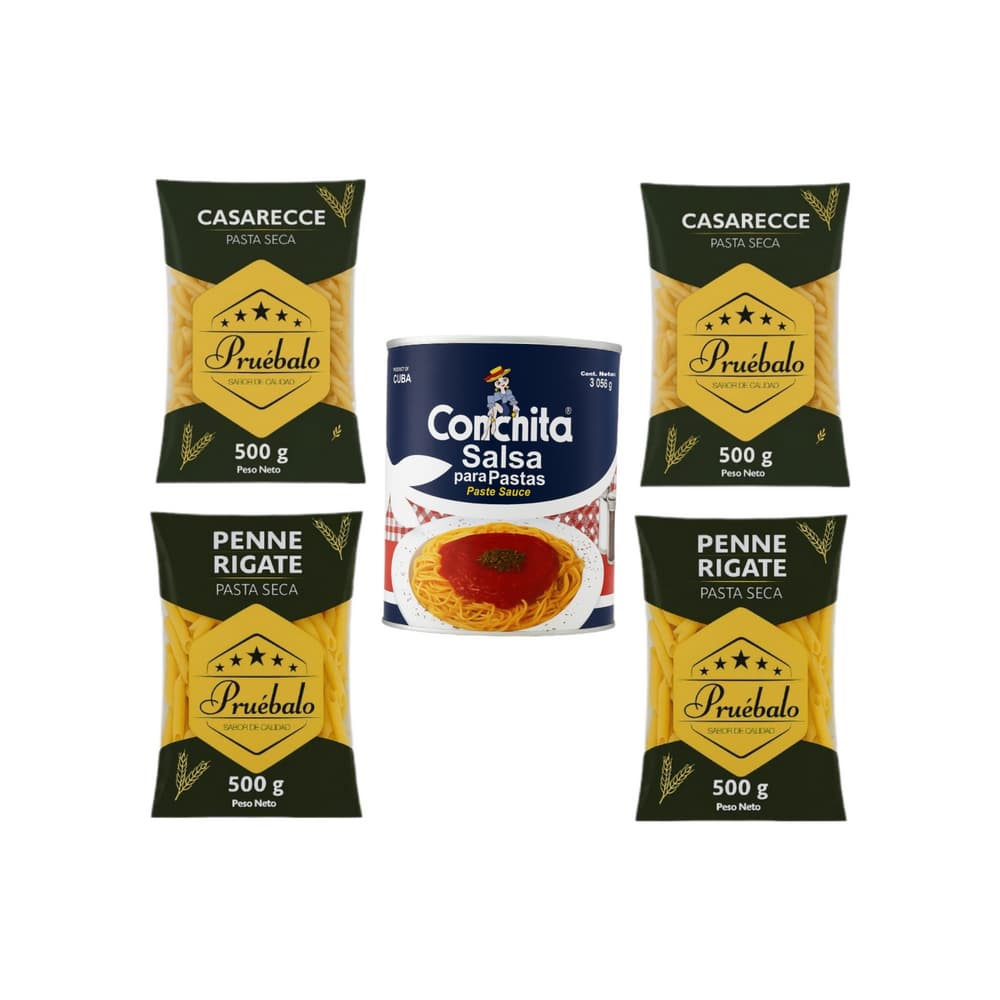Salsa para pastas + Pastas cortas -Casarecce + Pastas cortas -Penne Rigate - Imagen 1