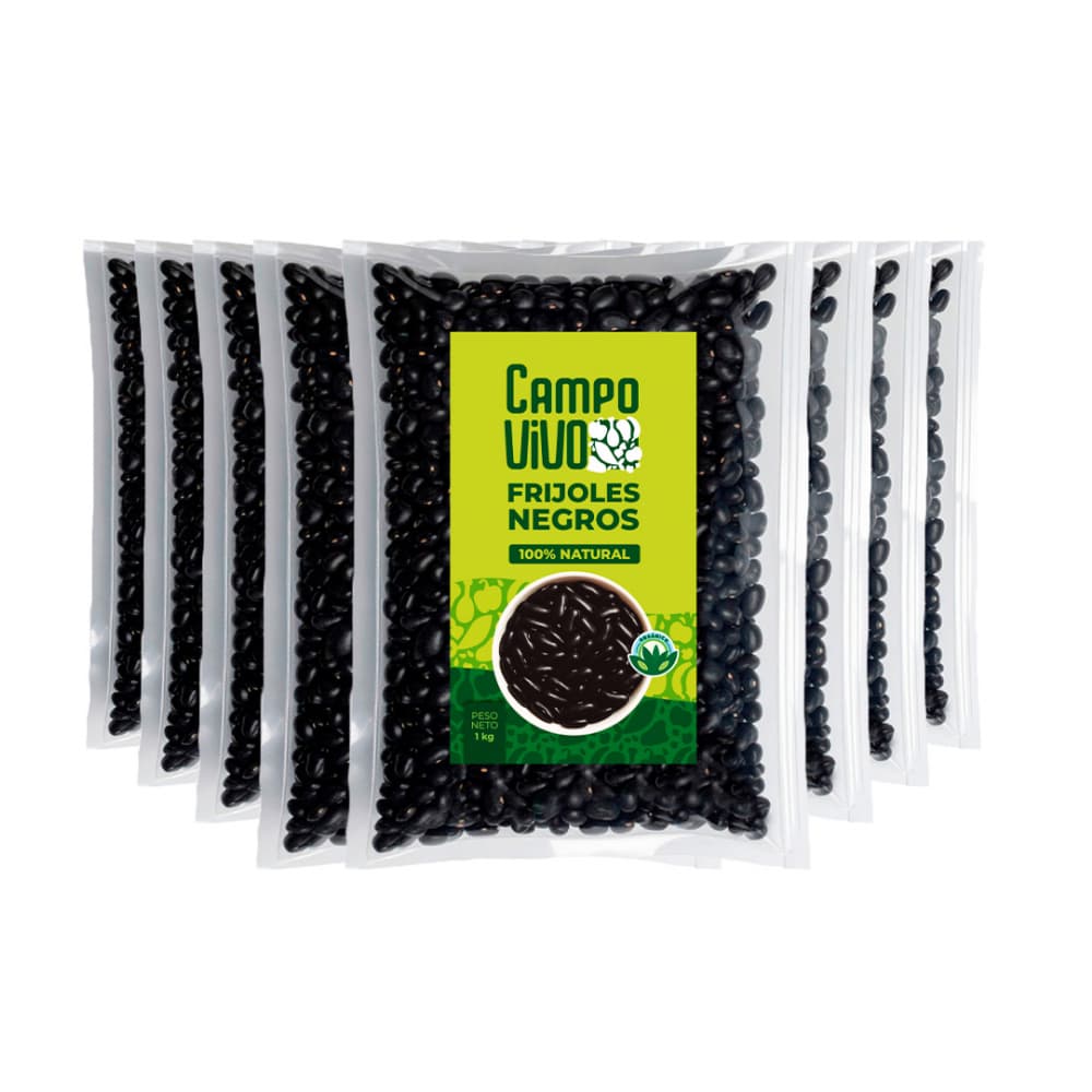 Frijoles negros Campo Vivo (8 x 1 kg / 2.2 lb) - Imagen 1