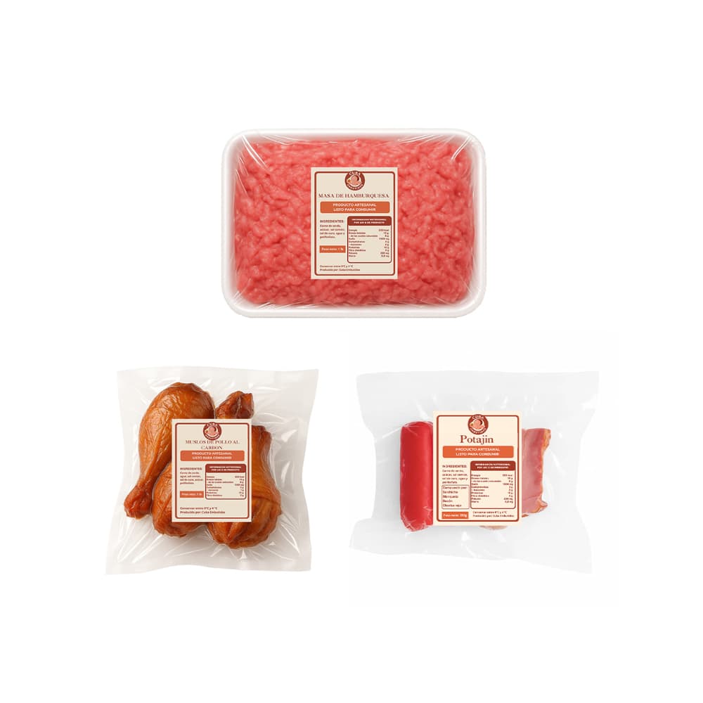 Muslos de pollo al carbon + masa de hamburguesa + potajin - Imagen 1