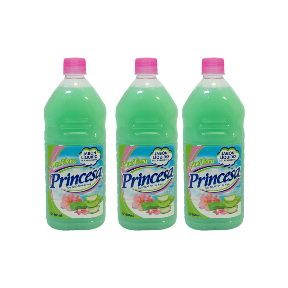 Jabón liquido aloe vera Princesa (3 x 800 ml) - Imagen 1