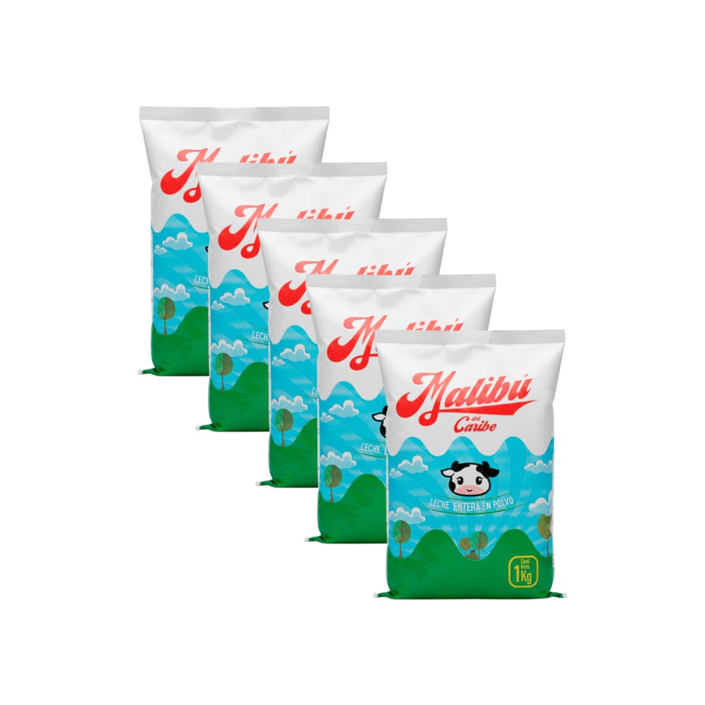 Leche entera en polvo Malibú (5 x 1 kg / 2.2 lb) - Imagen 1
