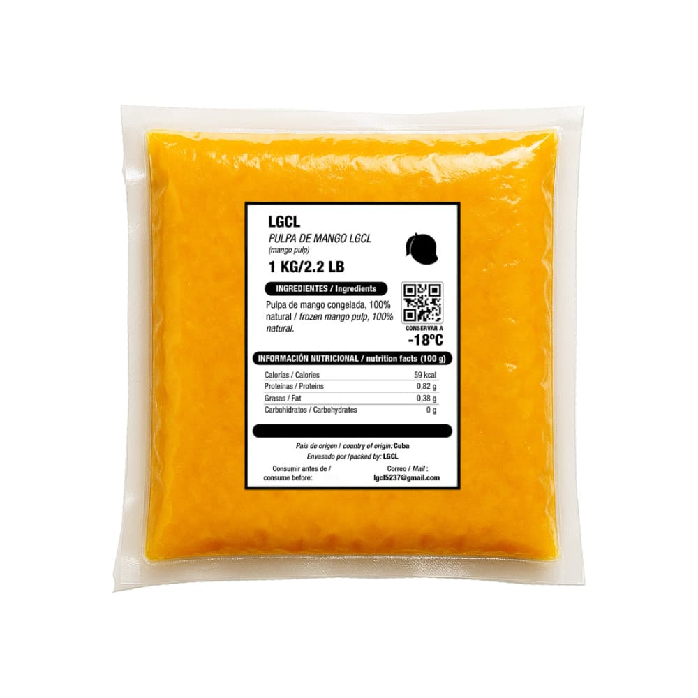 Pulpa de mango LGCL (1 kg / 2.2 lb) - Imagen 1