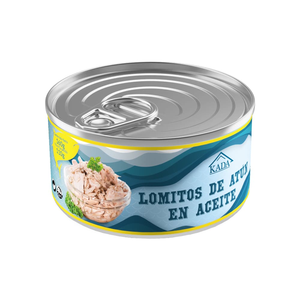Atún en lomitos en aceite vegetal Kada (160 g / 5.6 oz) - Imagen 1