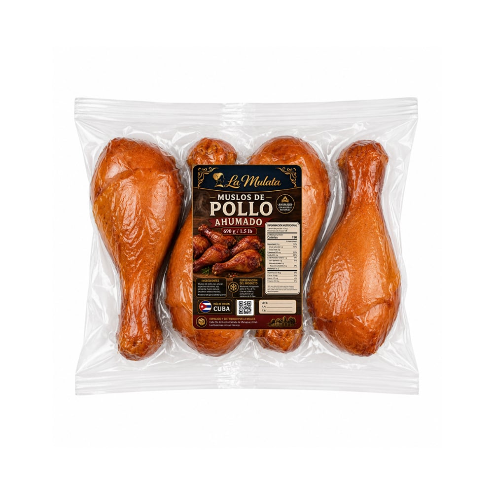 Muslos de pollo ahumados La Mulata (690 g / 1.5 lb) - Imagen 1