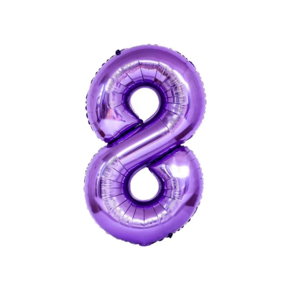 Globo morado número 8 Balloon (32 pulgadas) - Imagen 1
