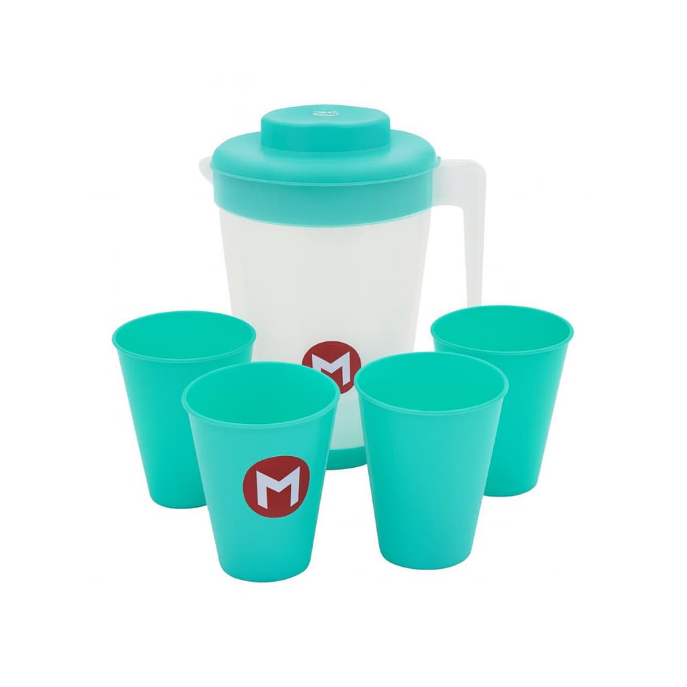 Juego de jarra plástica con tapa y vasos 4.5 L Plastona - Imagen 1