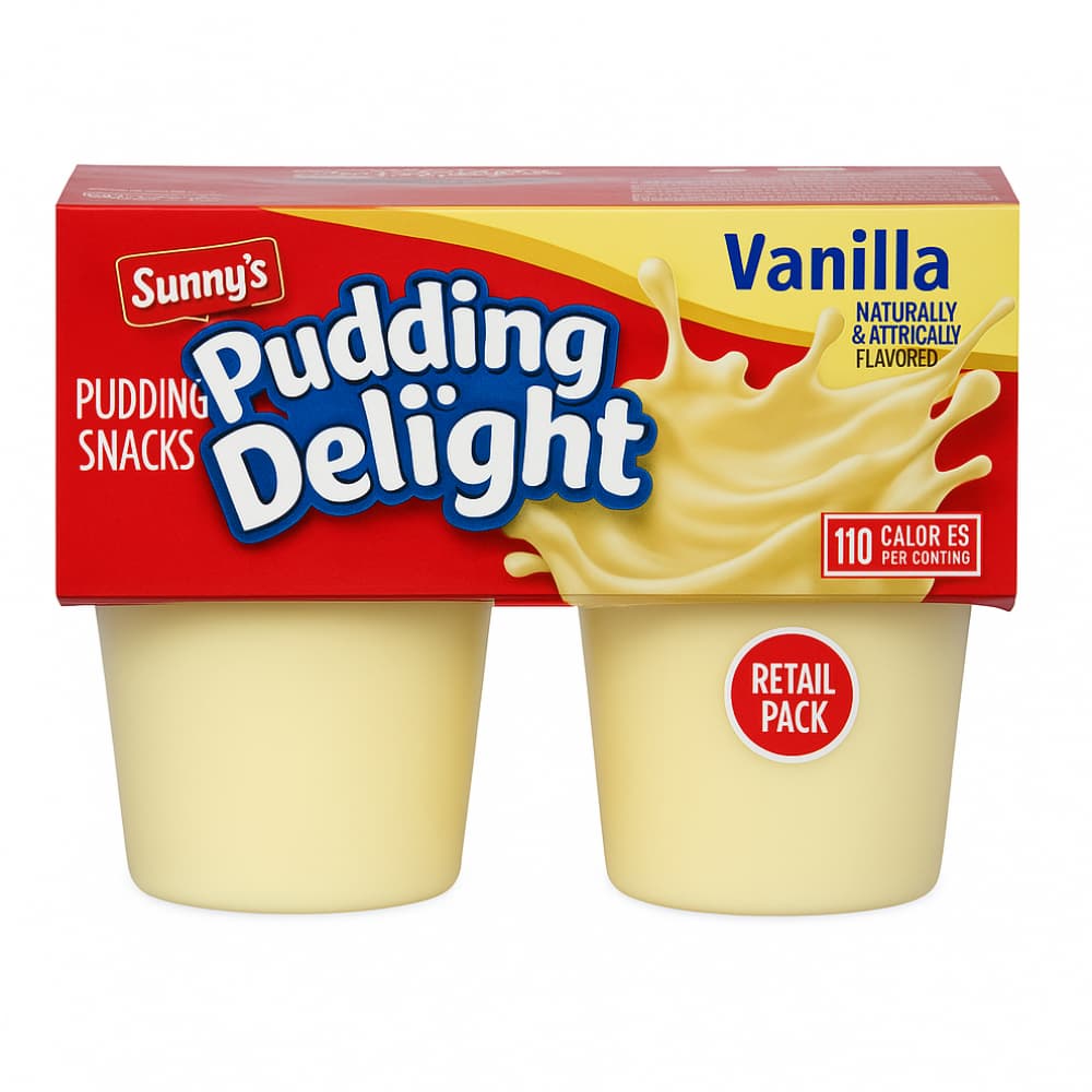 Natilla de vainilla Sunny' s (4 x 92.1 g / 3.25 oz) - Imagen 1