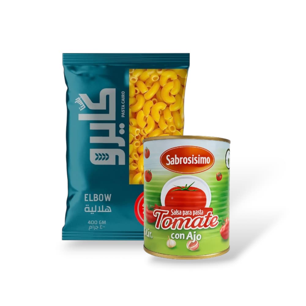 Coditos + salsa de tomate condimentada para pasta - Imagen 1