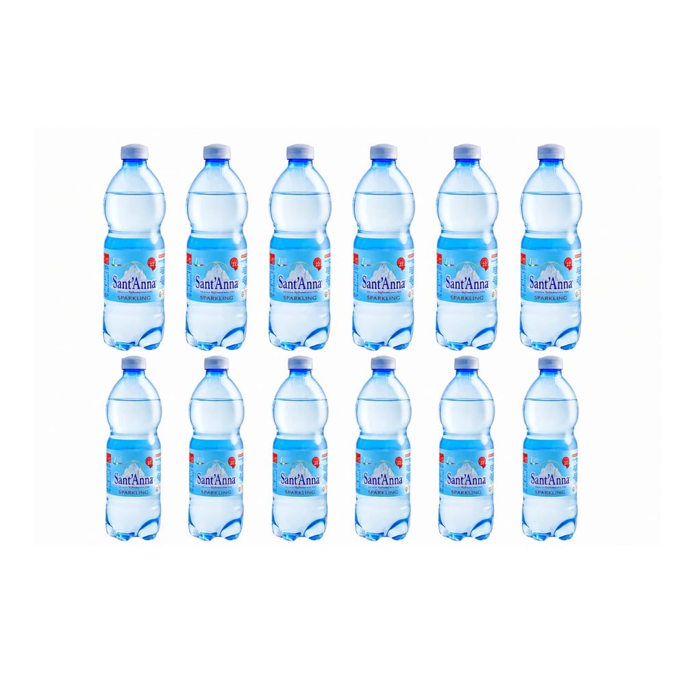 Agua mineral natural con gas Sant'Anna (12 x 500 ml) - Imagen 1