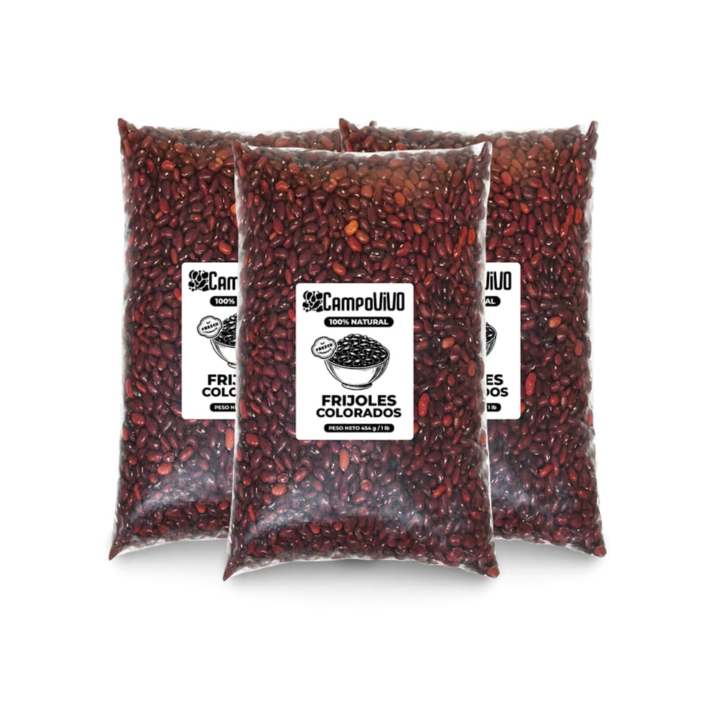 Frijoles colorados Campo Vivo (3 x 454 g / 1 lb) - Imagen 1