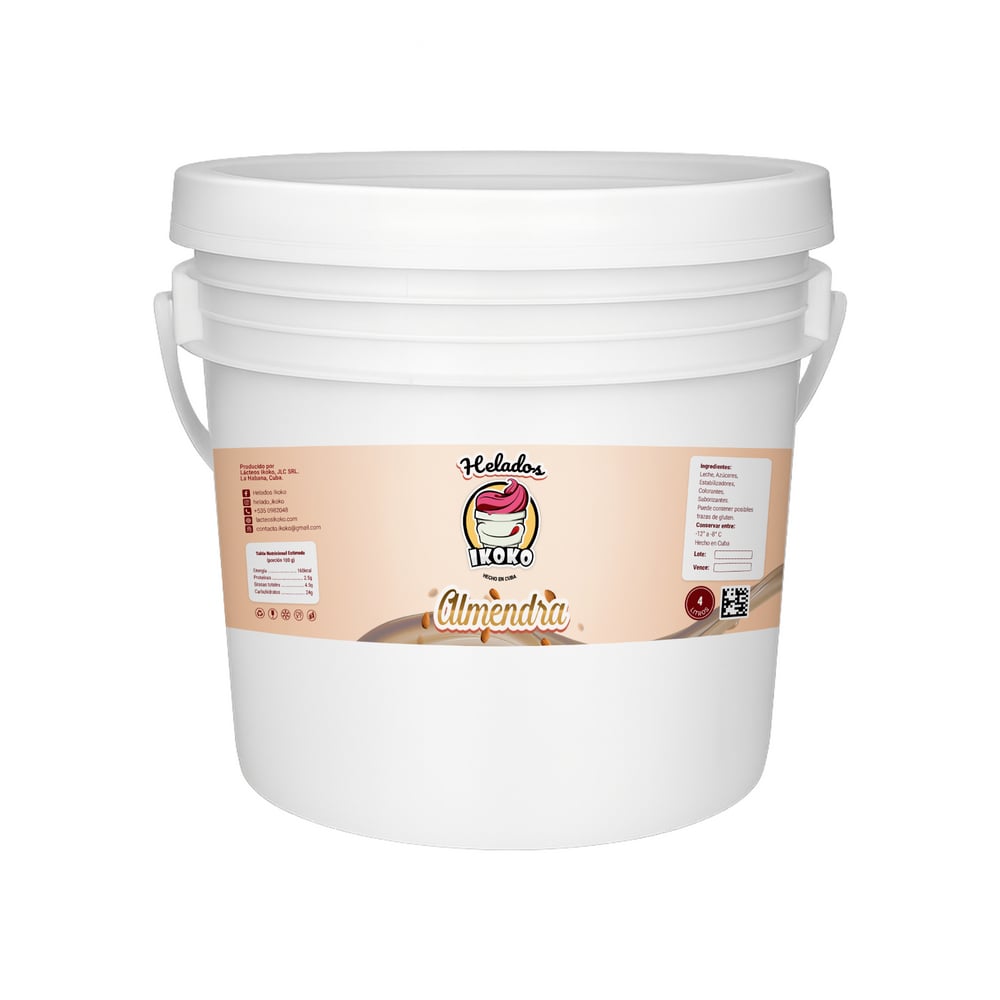 Helado sabor almendra Ikoko (4 L) - Imagen 1