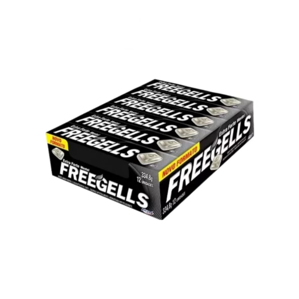 Caramelos duros sabor a mentol y eucalipto extra fuerte Freegells (12 x 27.9 g) - Imagen 1
