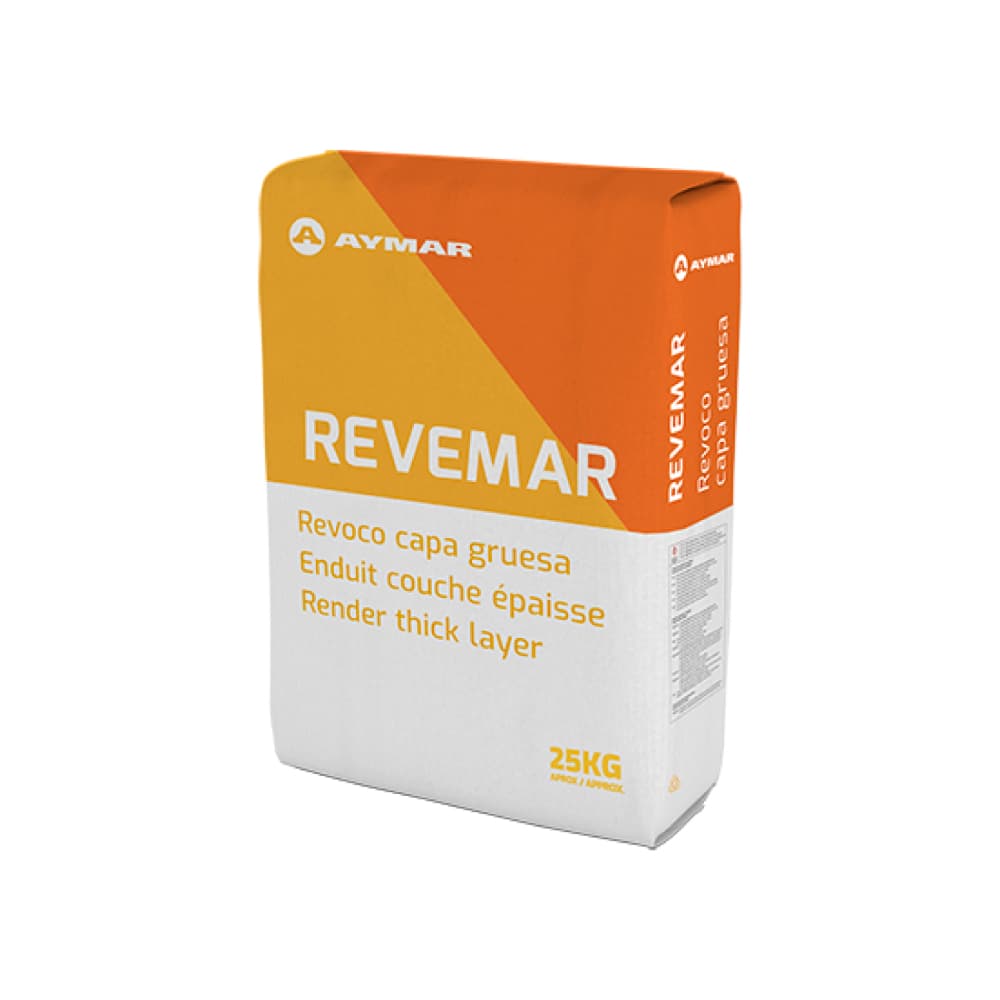 Cemento mortero gris revemar capa gruesa Aymar (25 kg / 55.12 lb) - Imagen 1