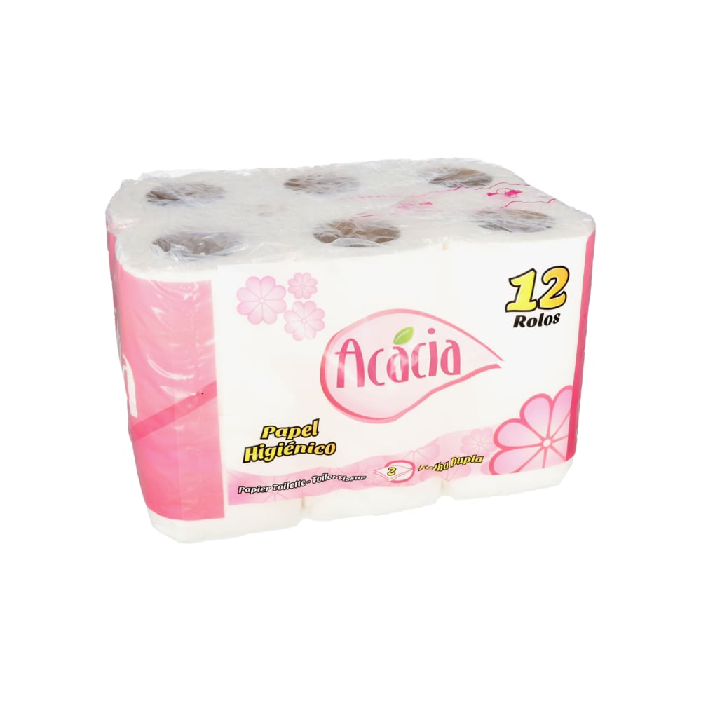Papel sanitario doméstico doble hoja Acácia (12 U) - Imagen 1