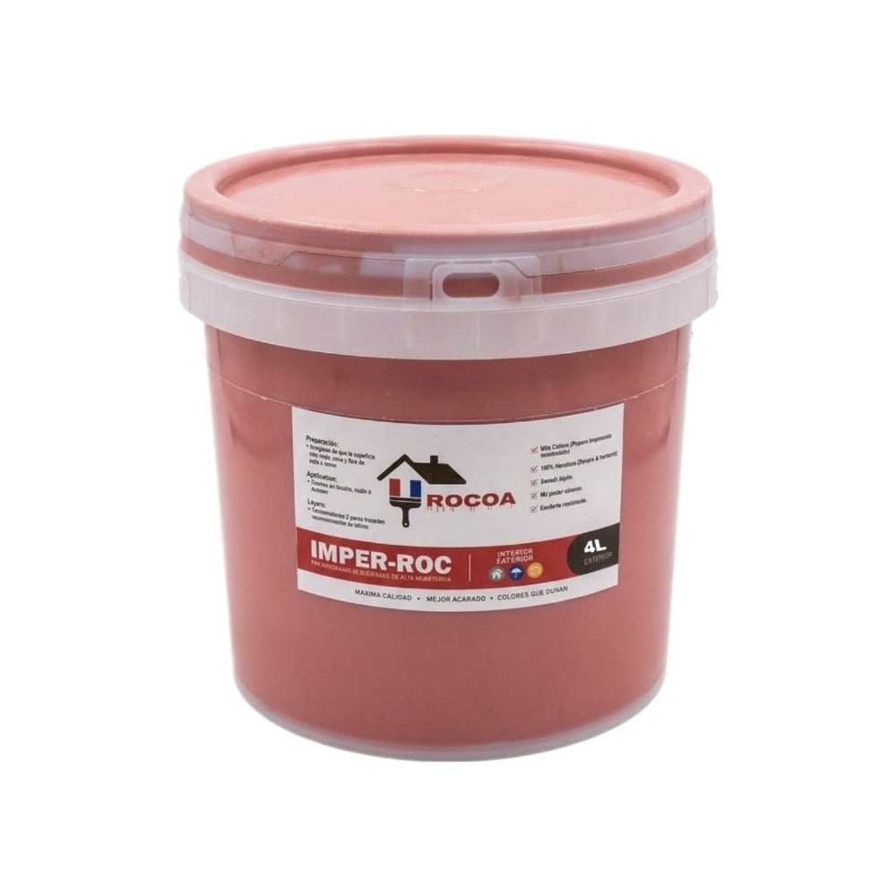 Impermeabilizante color rojo ROCOA IMPER-ROC (4 L) - Imagen 1