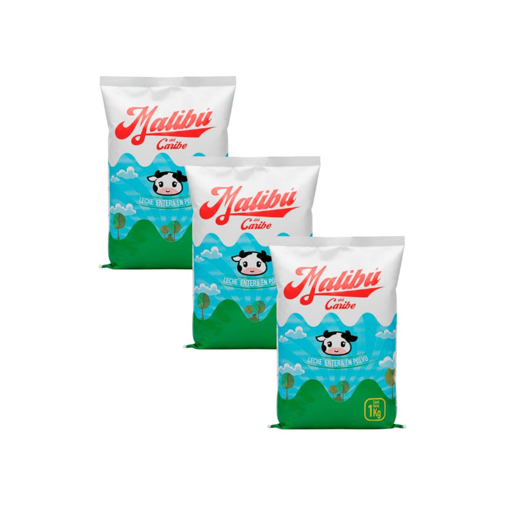Leche entera en polvo Malibú (3 x 1 kg / 2.2 lb) - Imagen 1