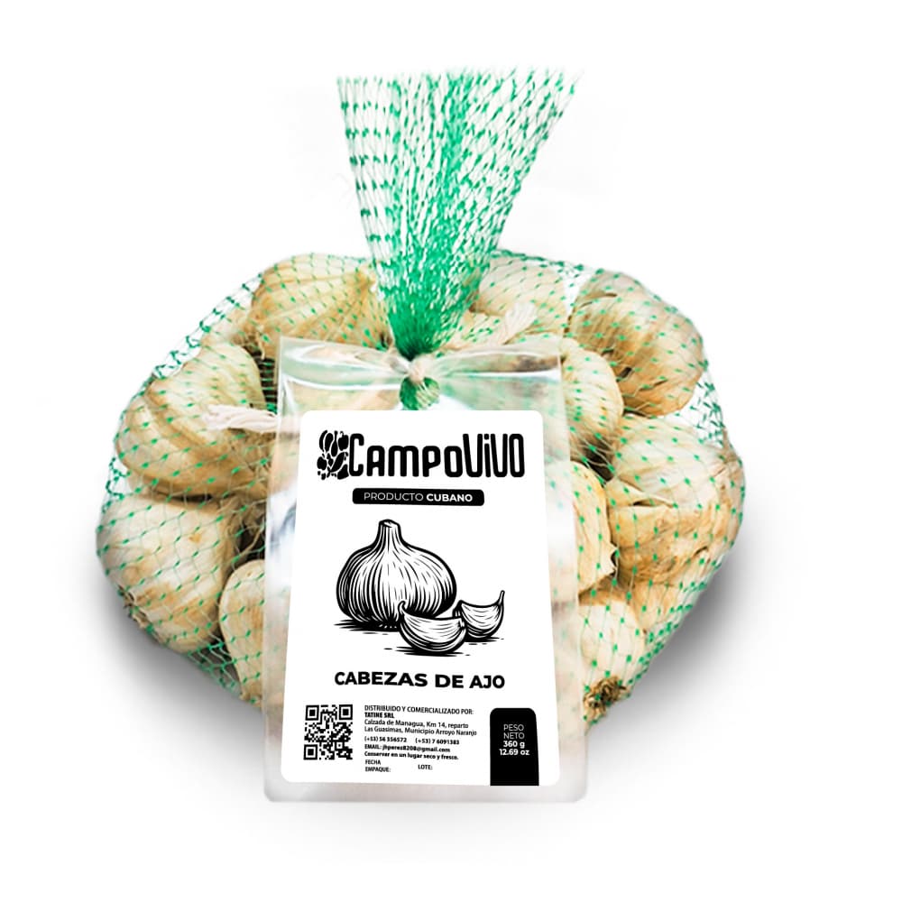 Cabezas de ajo Campo Vivo (360 g / 12.69 oz) - Imagen 1