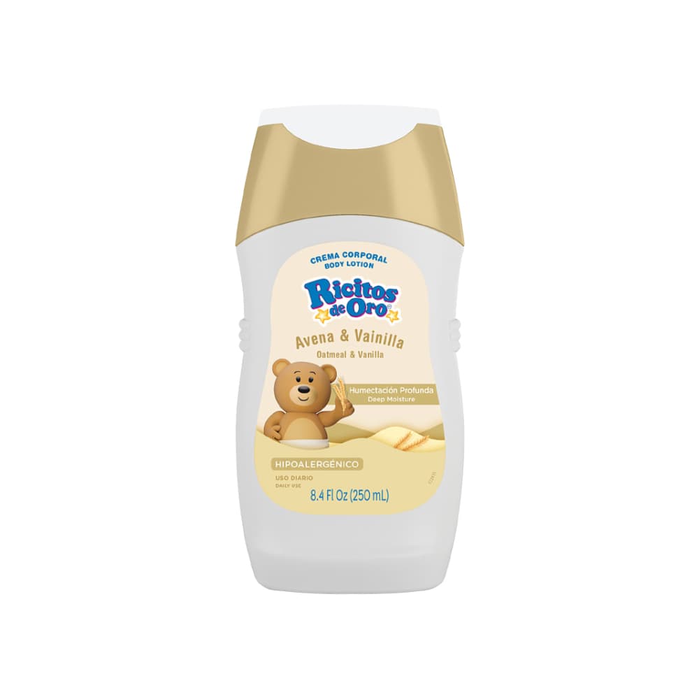 Crema corporal para bebé avena y vainilla Ricitos de Oro (250 ml / 8.4 fl oz) - Imagen 1