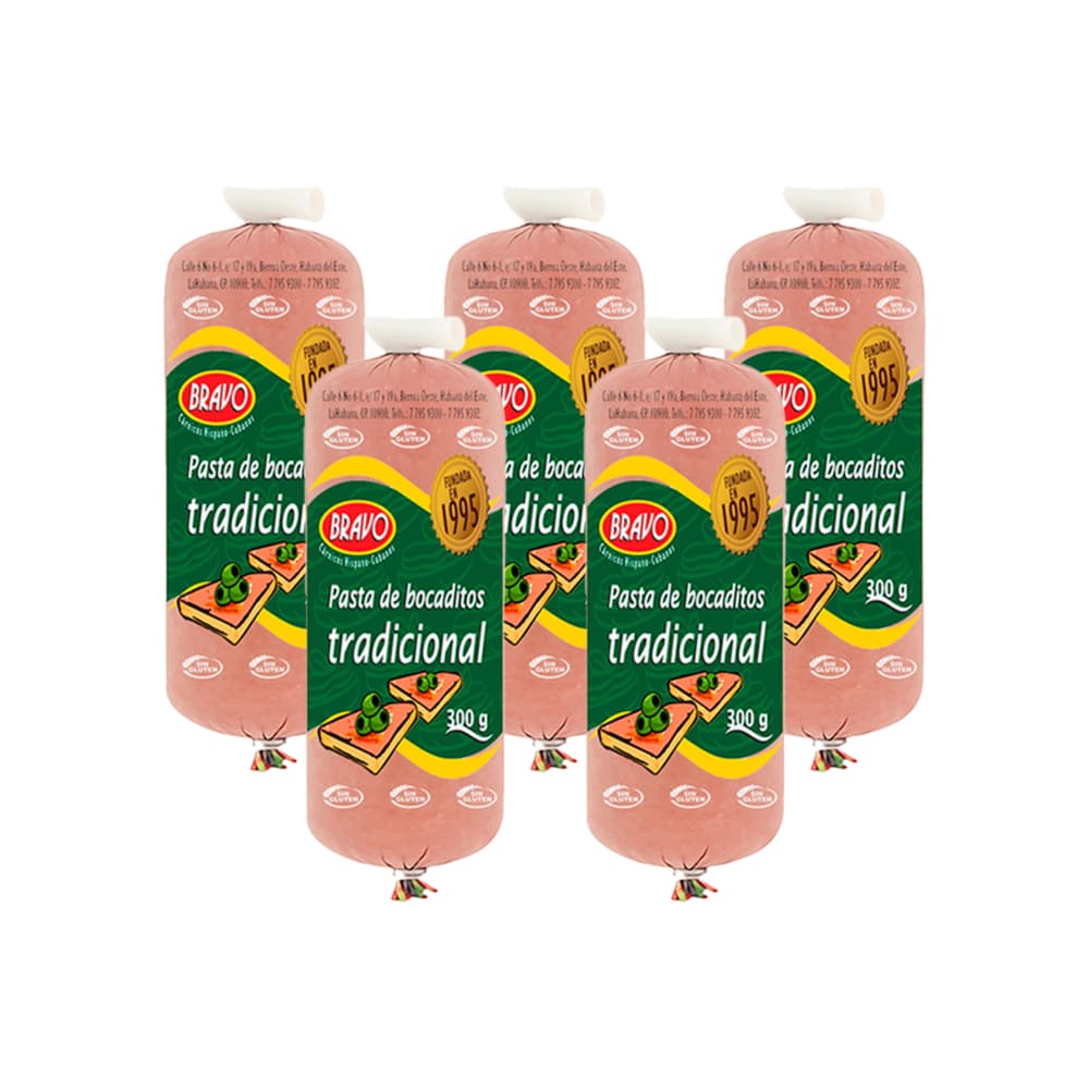 Pasta de bocadito tradicional Bravo ( 5 x 300 g / 10.6 oz) - Imagen 1