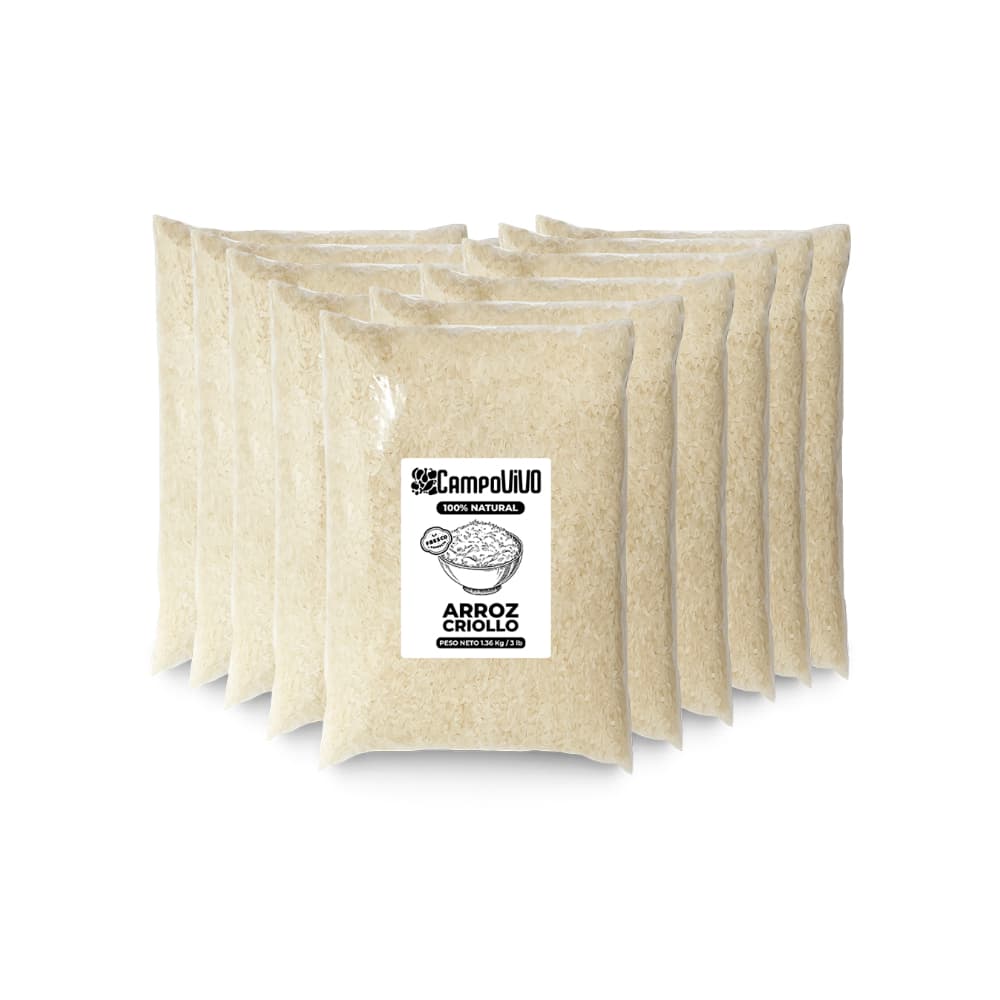 Arroz criollo Campo Vivo (10 x 1.36 kg / 3 lb) - Imagen 1