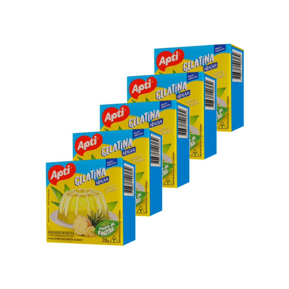 Gelatina sabor piña (5 x 20 g) - Imagen 1