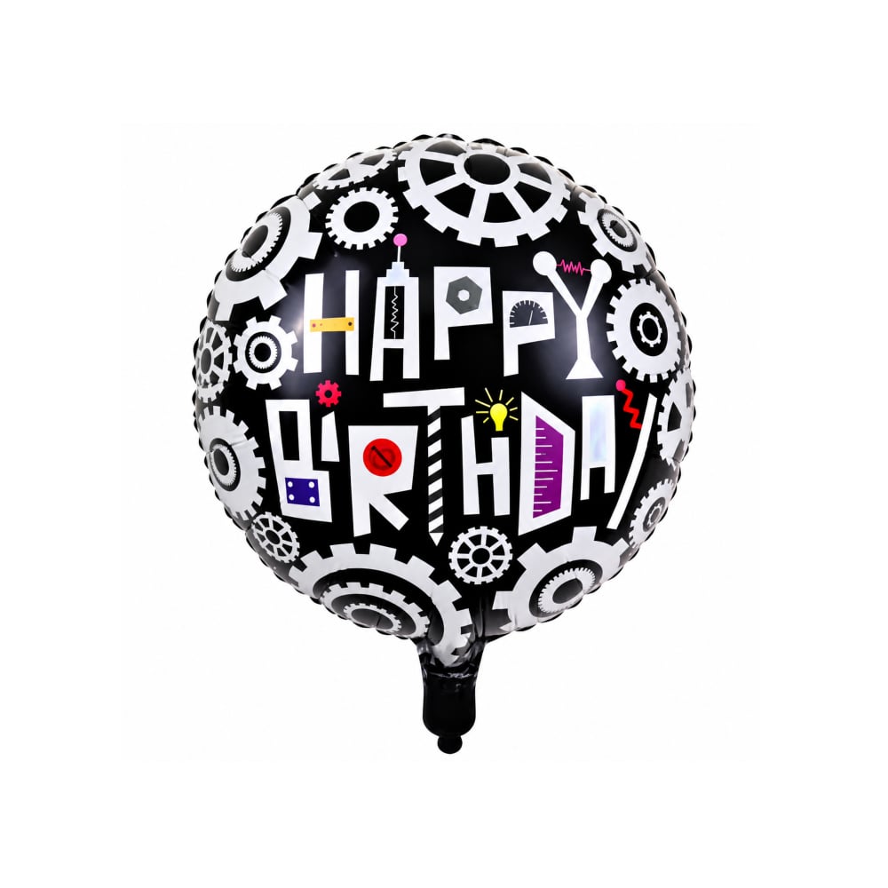 Globo Happy Birthday diseño robot Balloon - Imagen 1