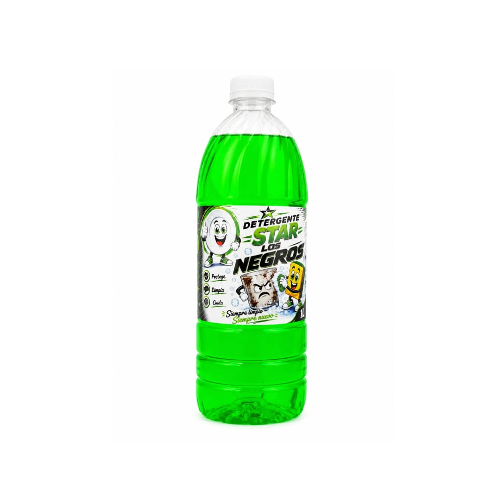 Detergente líquido lavavajillas Star Los Negros (1 L) - Imagen 1
