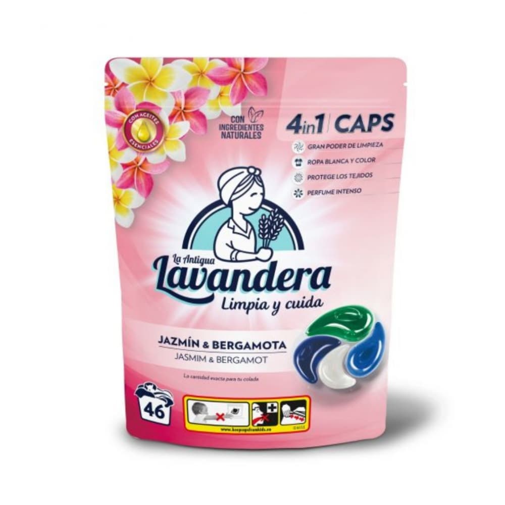 Detergente en cápsula 4 en 1 jazmín y bergamota La Antigua Lavandera (46 U) - Imagen 1