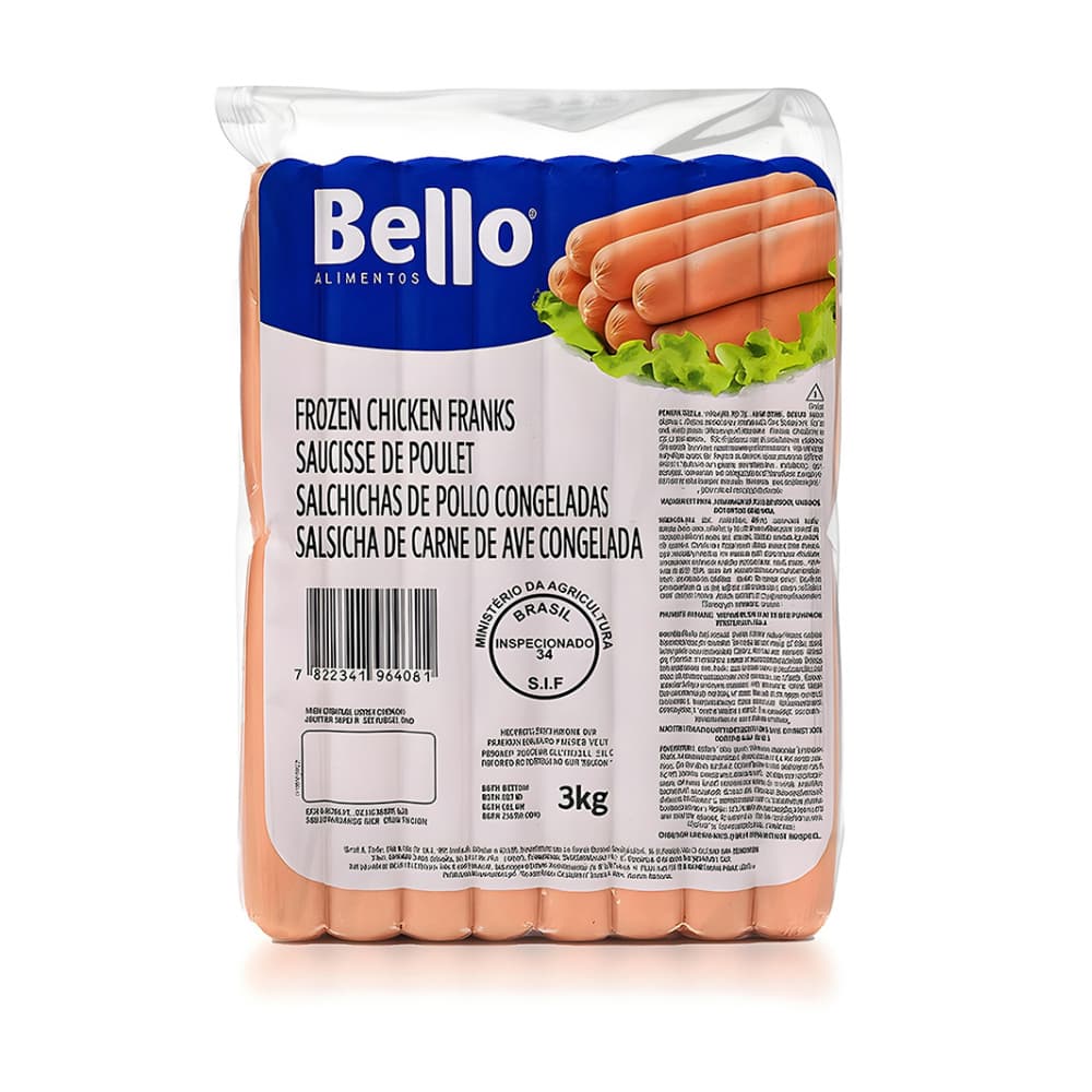 Salchichas de pollo congeladas Bello (3 kg / 6.6 lb) - Imagen 1