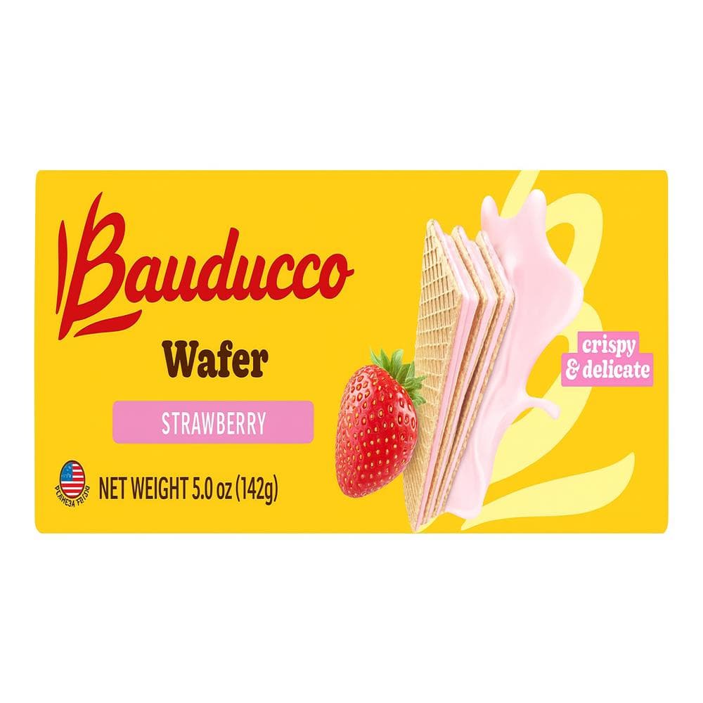 Sorbetos rellenos con crema sabor a fresa Bauducco (142 g / 5 oz) - Imagen 1