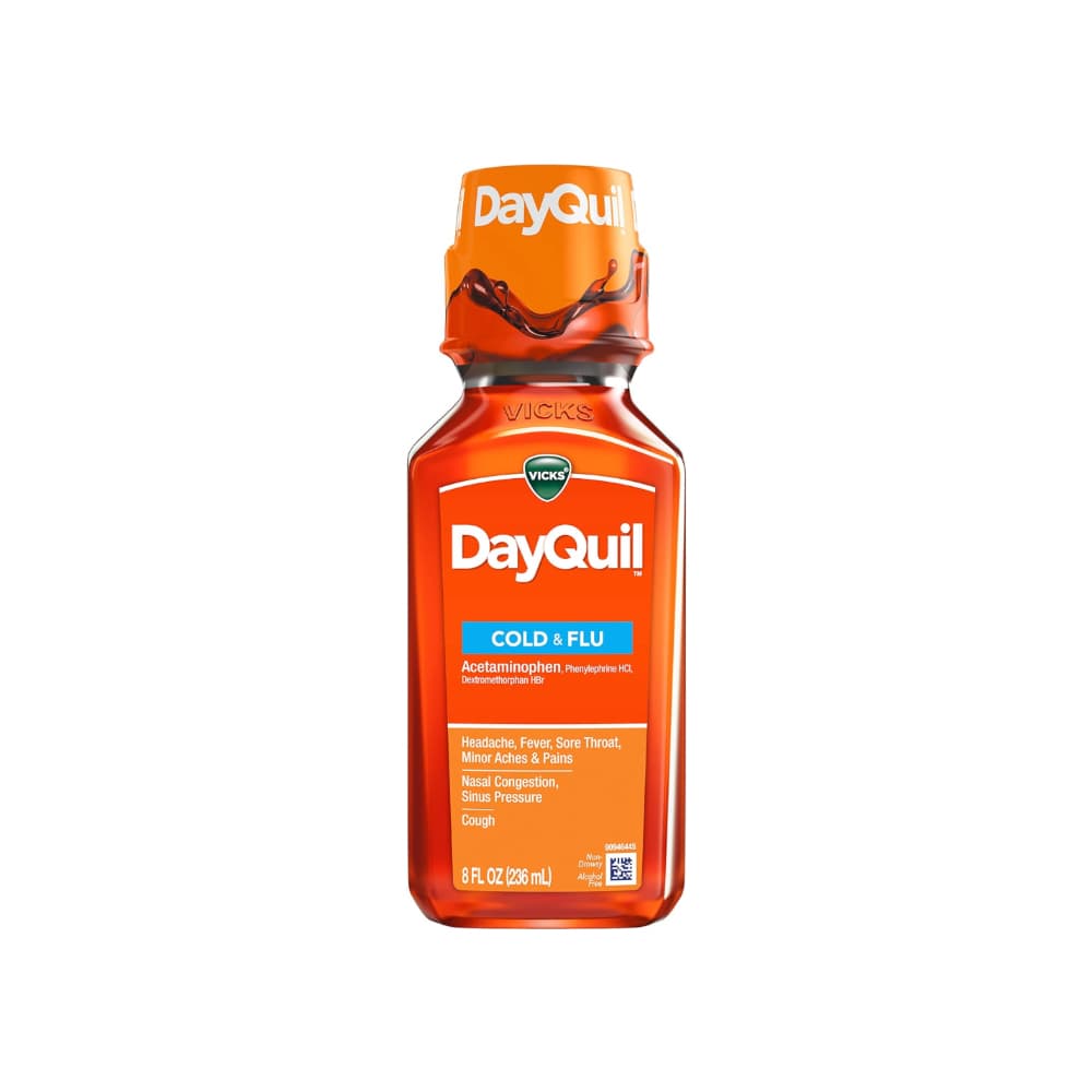 Jarabe para el resfriado y la gripe Vicks DayQuil (236 ml / 8 oz) - Imagen 1