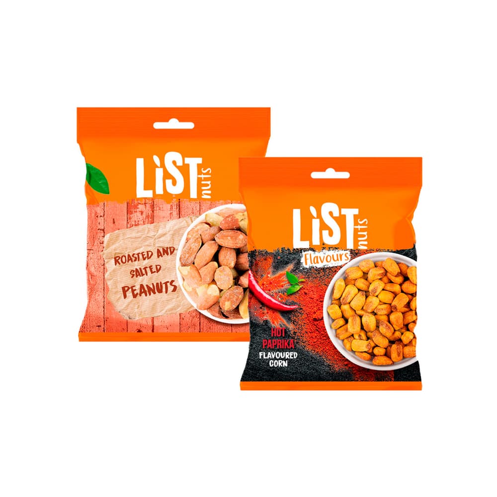 Maní tostado y salado + Maíz con sabor a pimentón - Imagen 1
