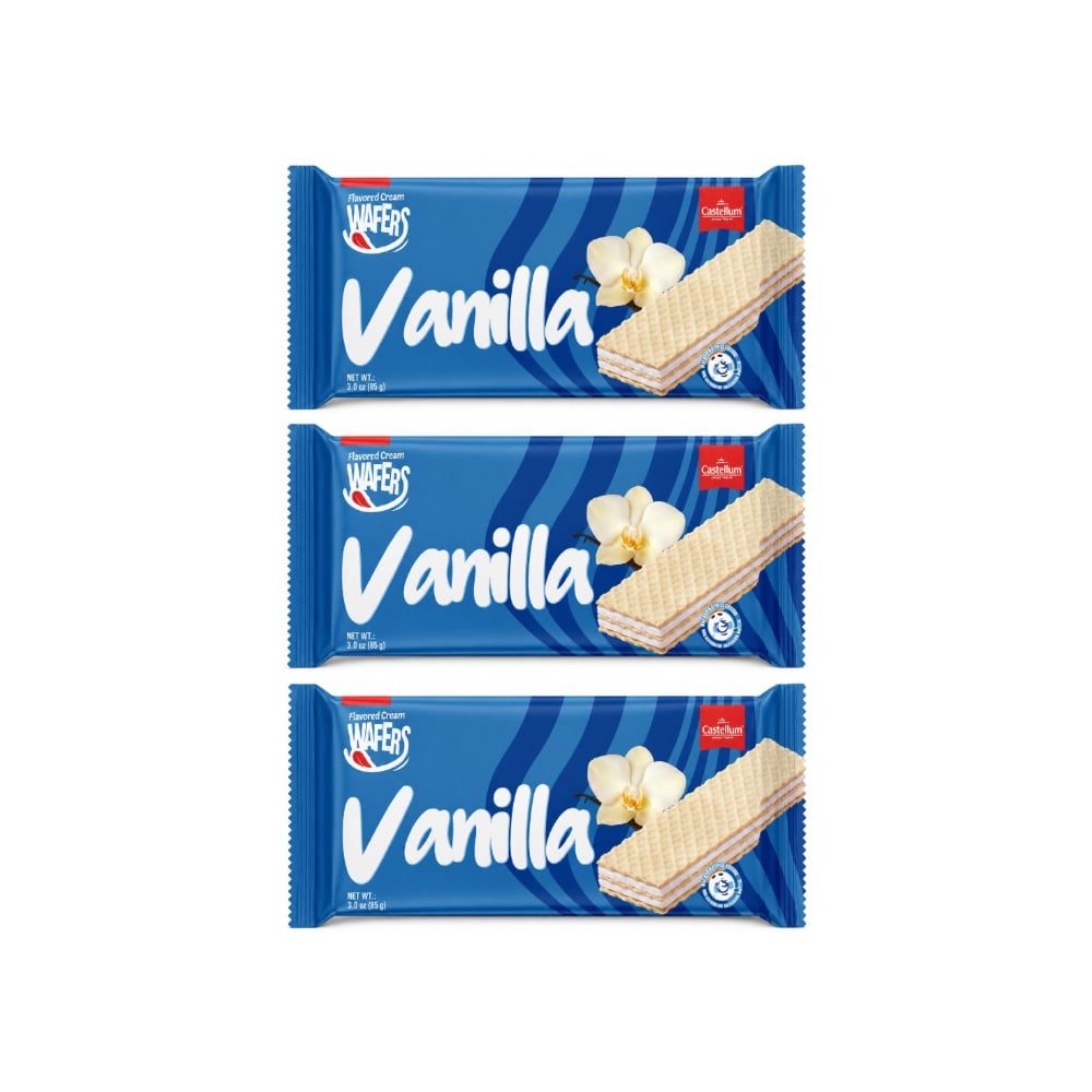 Sorbeto de vainilla con crema de vainilla Castellum (3 x 85 g / 3 oz) - Imagen 1