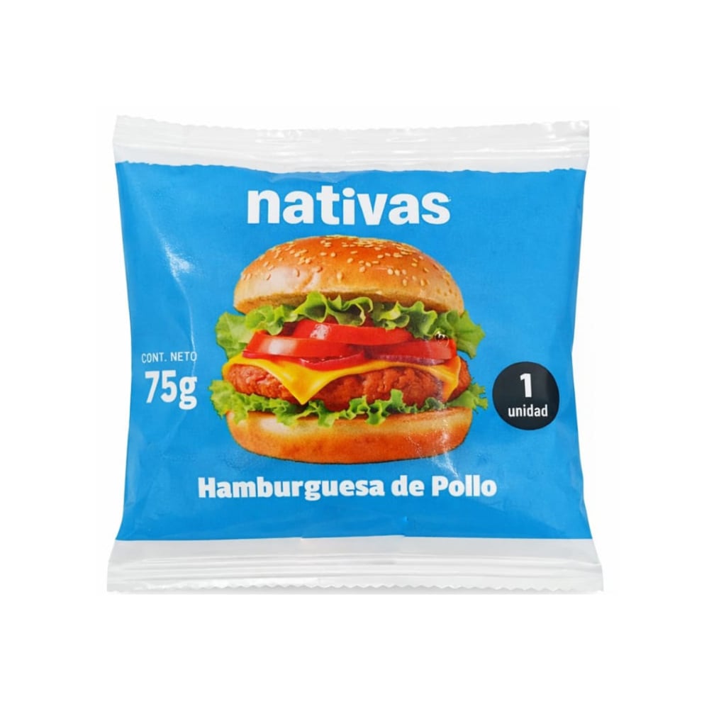 Hamburguesa de pollo Nativas (75 g / 2.65 oz) - Imagen 1