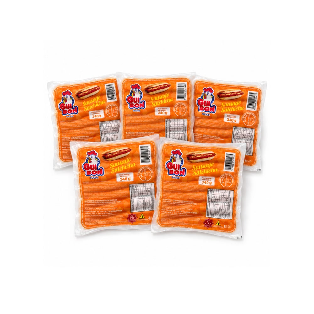 Salchichas de pollo Gui Bon Foods (5 x 340 g / 12 oz) - Imagen 1